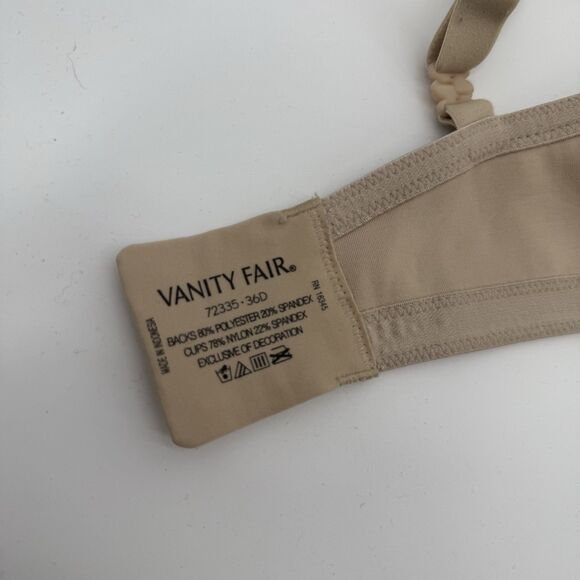 Vanity Fair Nude Classic Bra Wireless Everyday Size 36D - Picture 6 of 7